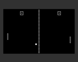 Pong, the classic two-player sports game